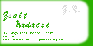 zsolt madacsi business card